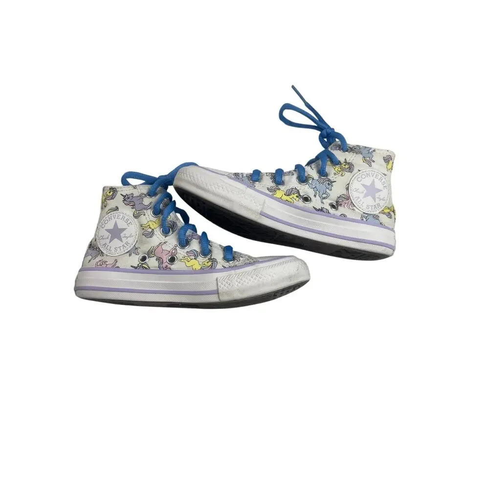 Converse Chuck Taylor High Top Kids US 11 White Violet My Little Pony Canvas